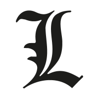 "L" letter from Death Note vector logo