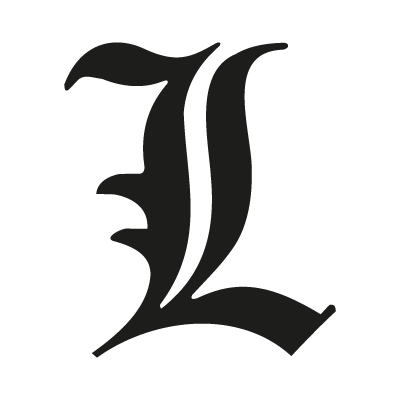 “L” letter from Death Note logo vector