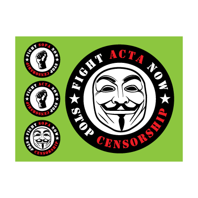 Acta sopa censorship logo template