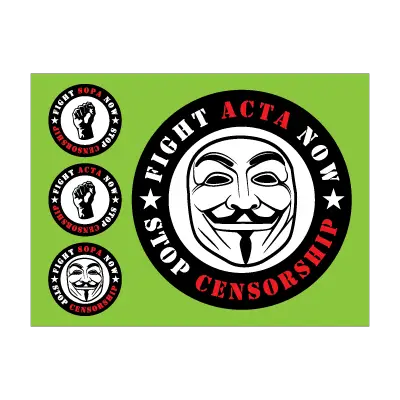 Acta sopa censorship logo template