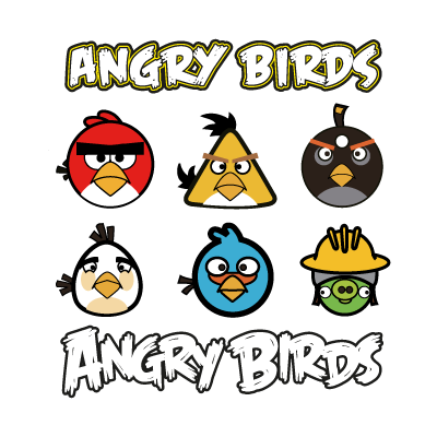 Angry birds logo template
