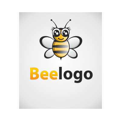 Bee Black-Gold logo template