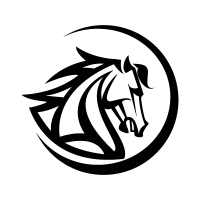 Black horse head logo template