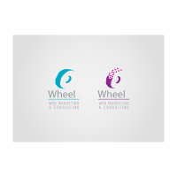 Blue and purple wheel logo template