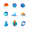 Free download Cartoon waves logo template Cartoon waves logo template