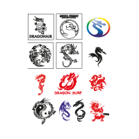 Chinese dragon logo template