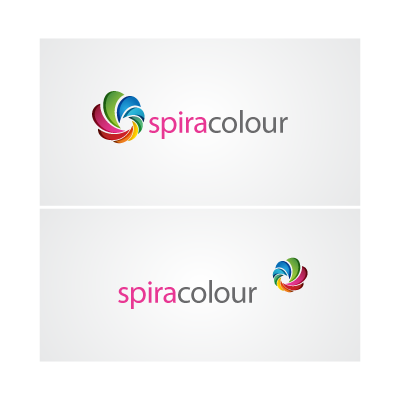Colorful spiral logo template