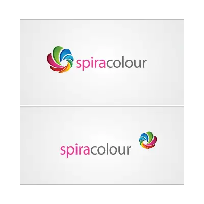 Colorful spiral logo template