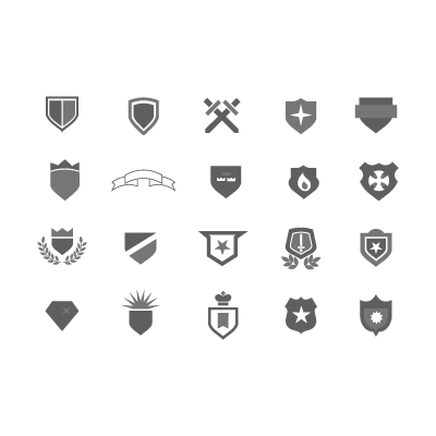 Heraldic crests logo template
