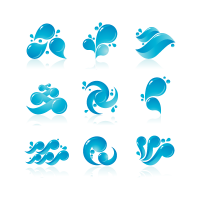 Pattern of cartoon spray logo template
