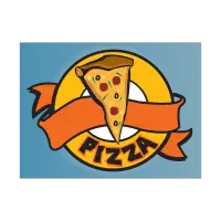 Pizza logo template