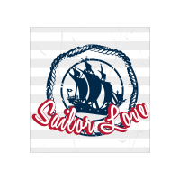 Sailor love logo template