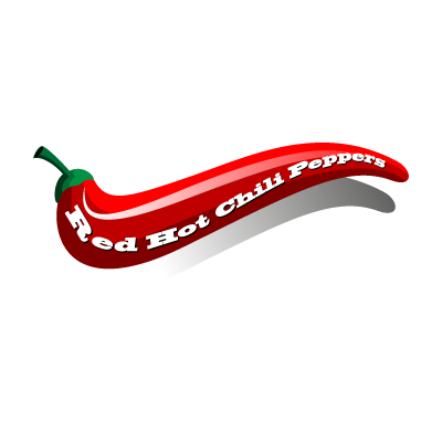 Spicy red chili peppers logo template