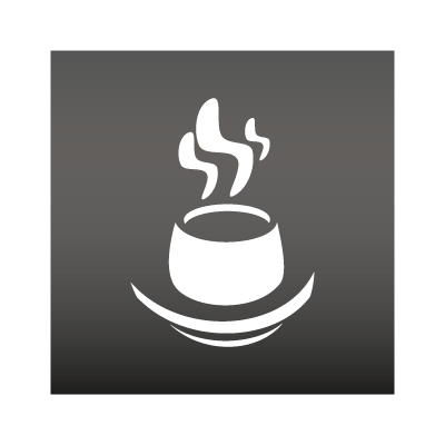 Steaming coffee cup logo template