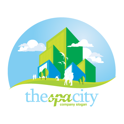 The space city logo template