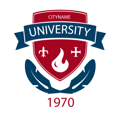 University emblem badge logo template