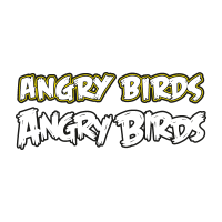 Angry bird WordArt logo template