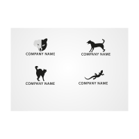 Animal icon logo template
