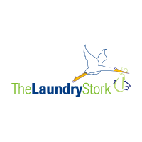 Creative laundry stork logo template
