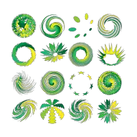 Greenish swirl logo template
