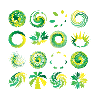 Greenish swirl logo template