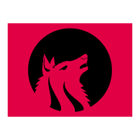 Howling wolf logo template