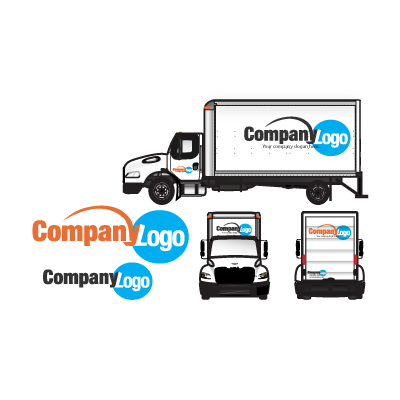 Large trucks logo template
