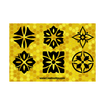 Patterns in yellow logo template