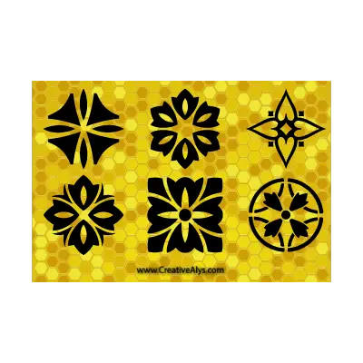 Patterns in yellow logo template