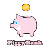 Piggy bank logo template