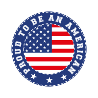 Proud To Be An American logo template