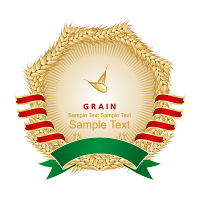 Wheat label logo template