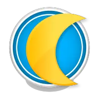 Yellow moon logo template
