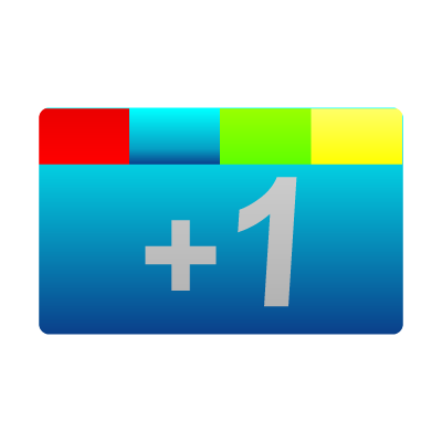 Google +1 button logo vector