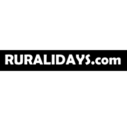Ruralidays.com logo with black rectangular background