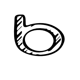 Badoo sketched logo outline