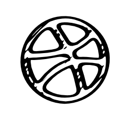 Dribbble sketched logo