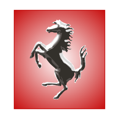 Ferrari Horse Silver logo vector