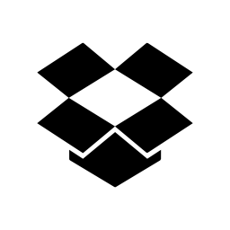 Dropbox logo black silhouette