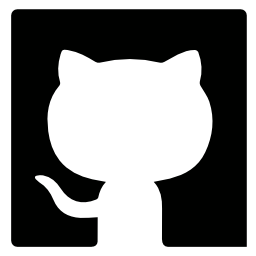 Github logo silhouette in a square
