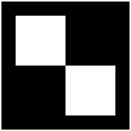 Delicious logotype of squares in a square