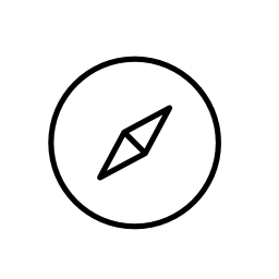 Safari compass logo, IOS 7 interface symbol