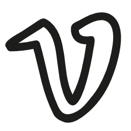 Vimeo hand drawn logo outline