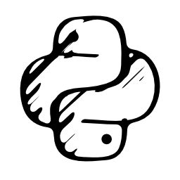 Pyton sketched logo variant