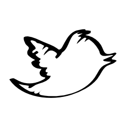 Twitter sketched logo outline