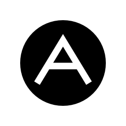 Letter A logo inside a circle