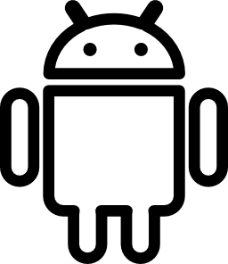 Android social outlined logo