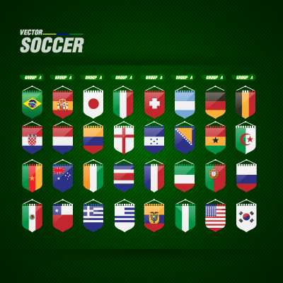 World Cup flags vector download logo vector
