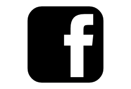 Facebook sign of letter f inside a black rounded square shape