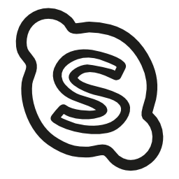 Skype hand drawn logo outline